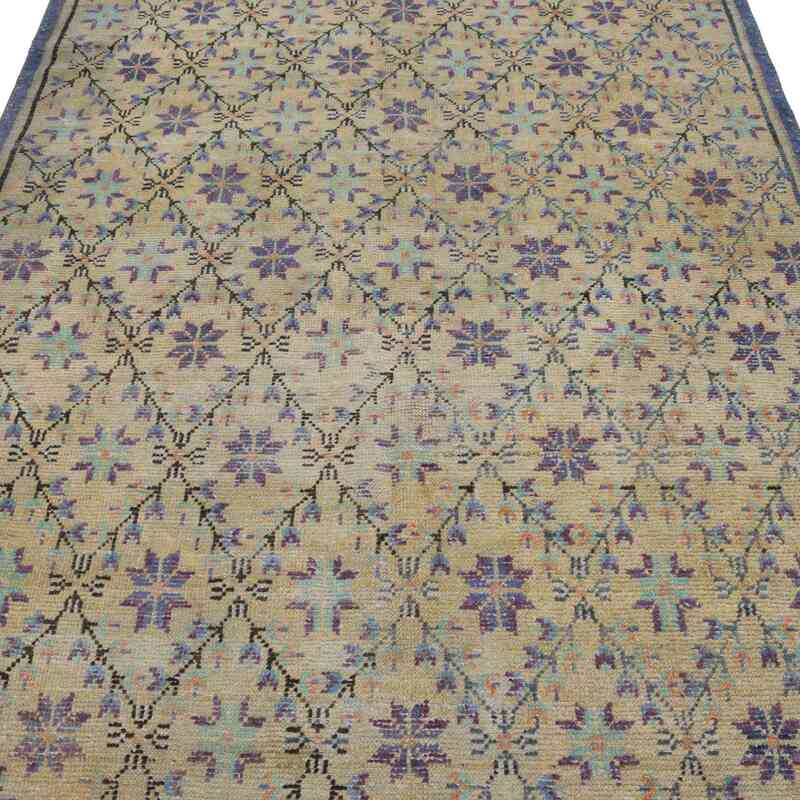 Vintage Turkish Hand-Knotted Rug - 4' 7" x 8' 6" (55" x 102") - K0066669