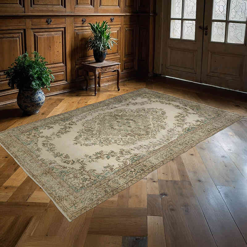 Alfombra Vintage Turca Anudada a Mano - 174 cm x 267 cm - K0066671