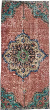 El Dokuma Vintage Halı - 64 cm x 143 cm