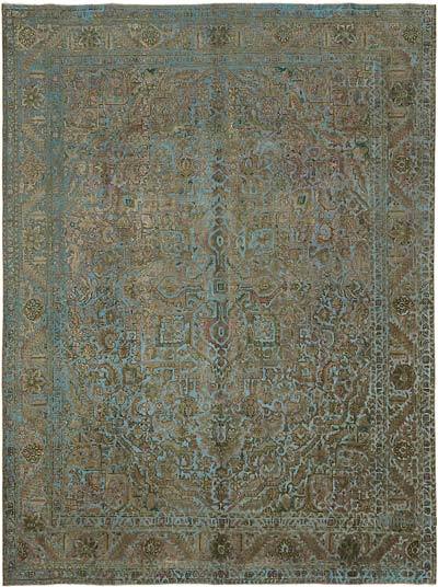 Over-dyed Vintage Hand-Knotted Oriental Rug - 9' 7" x 12' 6" (115 in. x 150 in.)