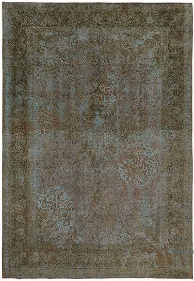 Boyalı El Dokuma Vintage Halı - 244 cm x 347 cm