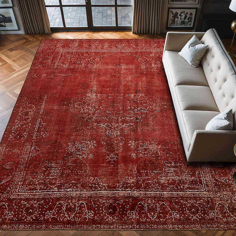 Alfombra Turca Vintage Sobre-teñida - 297 cm x 385 cm - K0066710