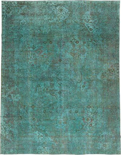 Boyalı El Dokuma Vintage Halı - 301 cm x 393 cm