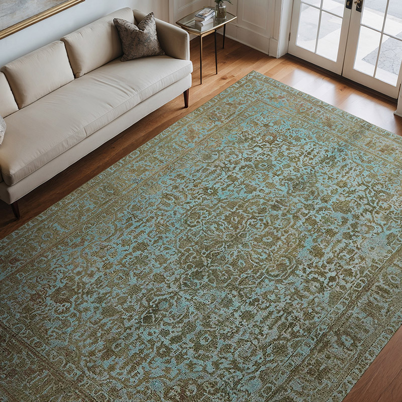 Over-dyed Vintage Hand-Knotted Oriental Rug - 8'  x 10' 11" (96" x 131") - K0066718