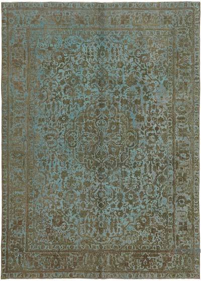 Boyalı El Dokuma Vintage Halı - 243 cm x 332 cm