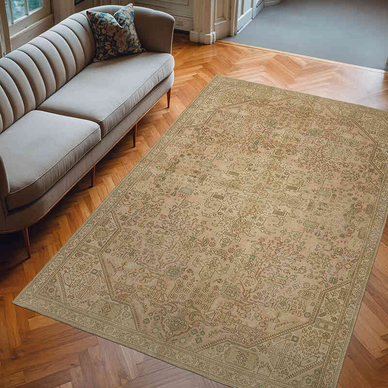 Alfombra Oriental Vintage Anudada a Mano - 190 cm x 289 cm - K0066738