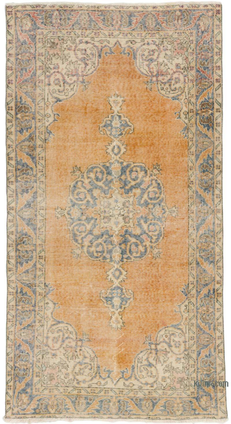 Alfombra Vintage Turca Anudada a Mano - 117 cm x 219 cm - K0066751