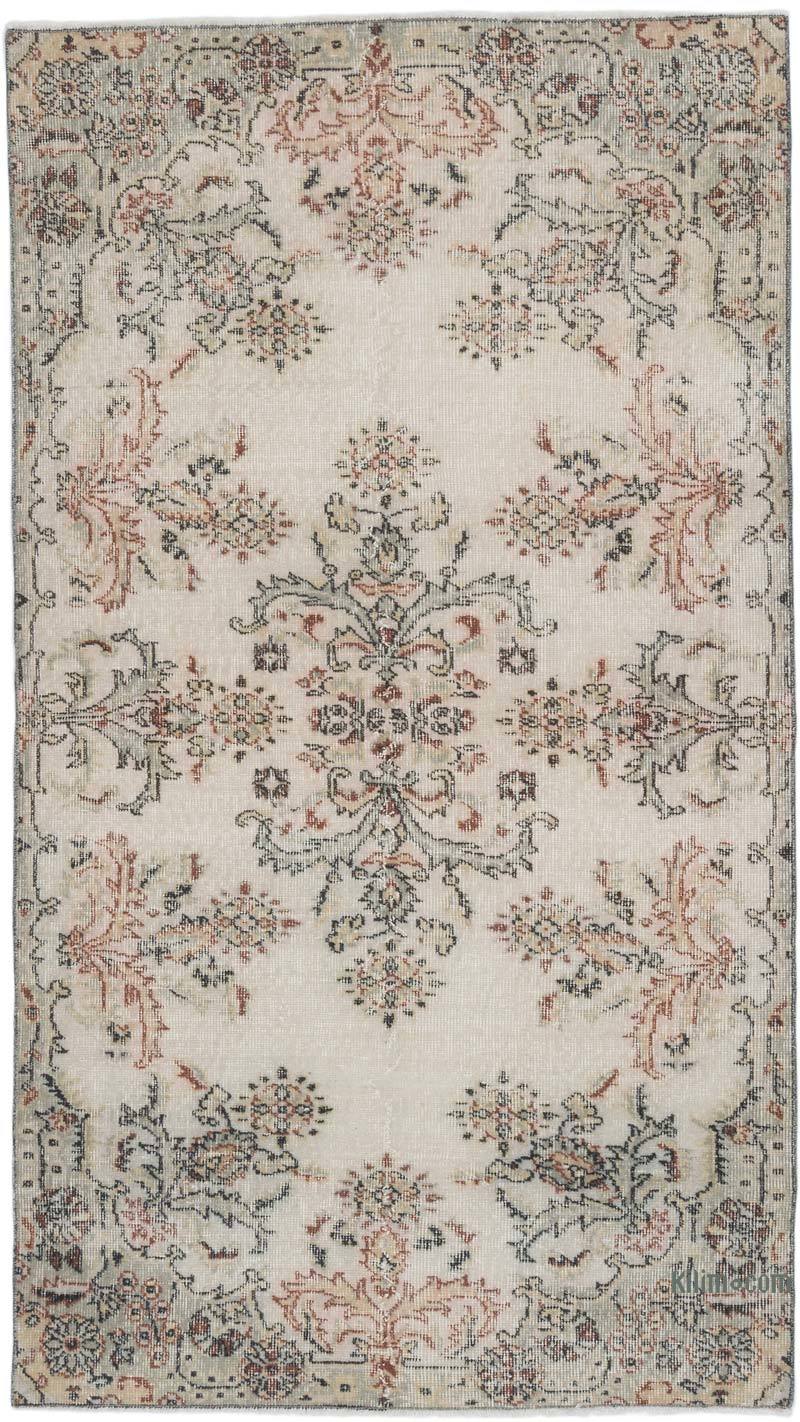 Alfombra Vintage Turca Anudada a Mano - 117 cm x 208 cm - K0066782
