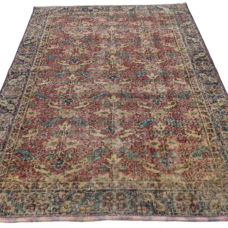 Alfombra Vintage Turca Anudada a Mano - 107 cm x 195 cm - K0066785