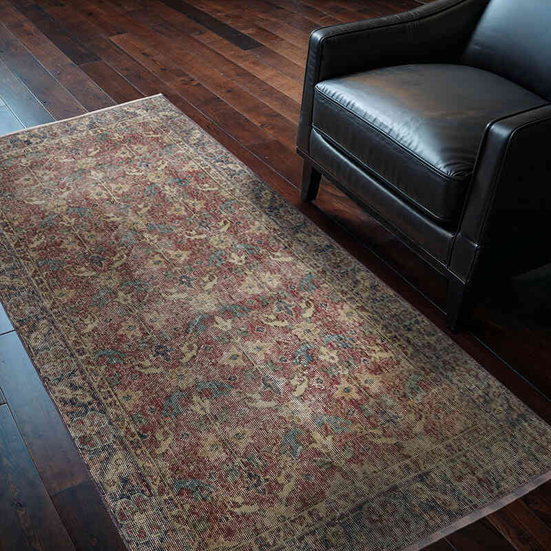 Alfombra Vintage Turca Anudada a Mano - 107 cm x 195 cm - K0066785