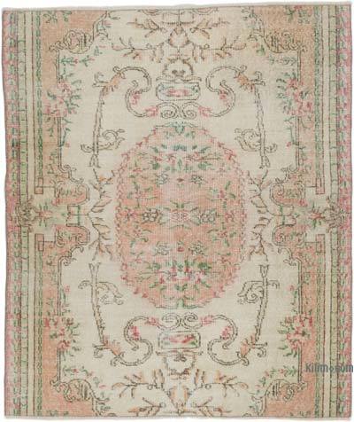 El Dokuma Vintage Halı - 120 cm x 140 cm
