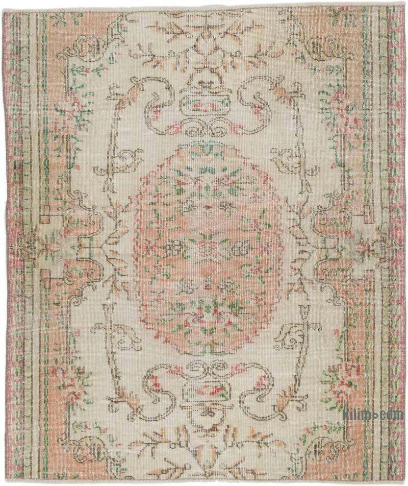 Vintage Turkish Hand-Knotted Rug - 3' 11" x 4' 7" (47" x 55") - K0066786