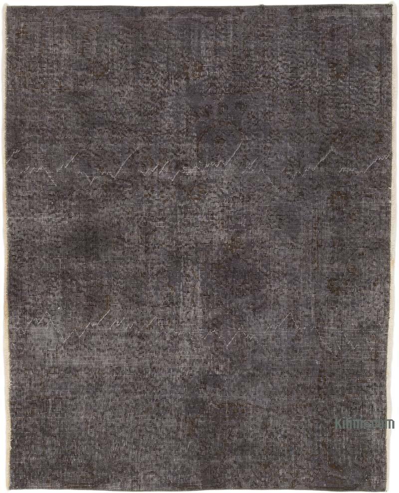 Over-dyed Vintage Hand-Knotted Turkish Rug - 4' 3" x 5' 4" (51" x 64") - K0066789
