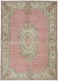 Vintage Turkish Hand-Knotted Rug - 6' 9" x 9' 2" (81" x 110")