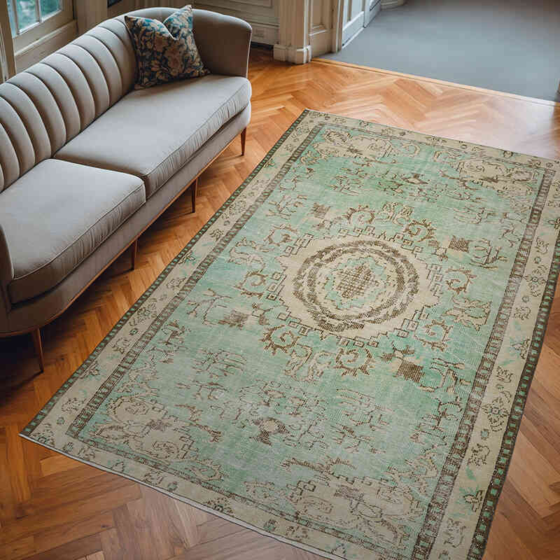 Vintage Turkish Hand-Knotted Rug - 6' 2" x 9' 2" (74" x 110") - K0066802