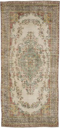 Vintage Turkish Hand-Knotted Rug - 5' 3" x 11'  (63" x 132")