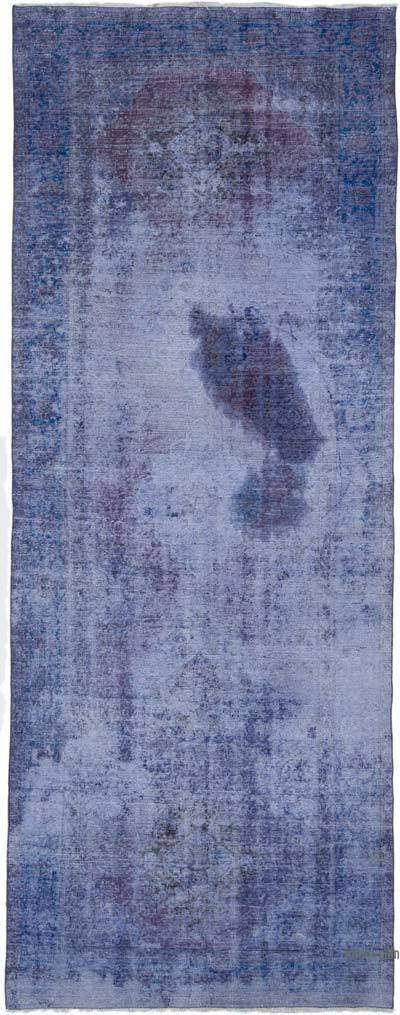 Boyalı El Dokuma Vintage Halı Yolluk - 142 cm x 364 cm