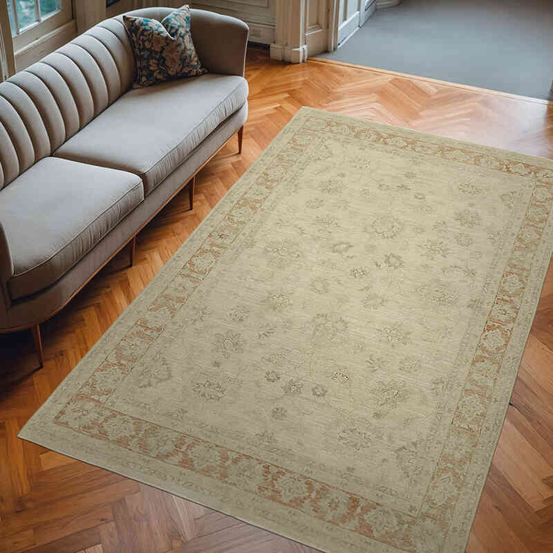 Vintage Hand-Knotted Oriental Rug - 6' 5" x 9' 8" (77" x 116") - K0066907