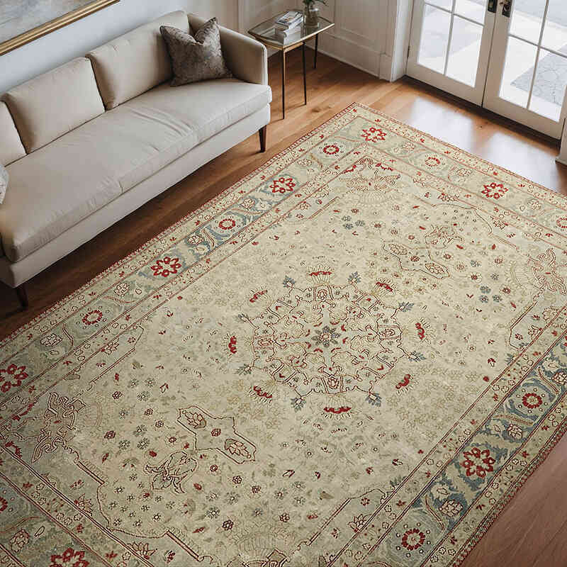 Vintage Hand-Knotted Oriental Rug - 7' 11" x 11' 7" (95" x 139") - K0066915