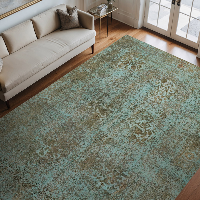 Over-dyed Vintage Hand-Knotted Oriental Rug - 8'  x 10' 10" (96" x 130") - K0066930