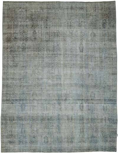 Grey Over-dyed Vintage Hand-Knotted Oriental Rug - 9' 1" x 12'  (109 in. x 144 in.)