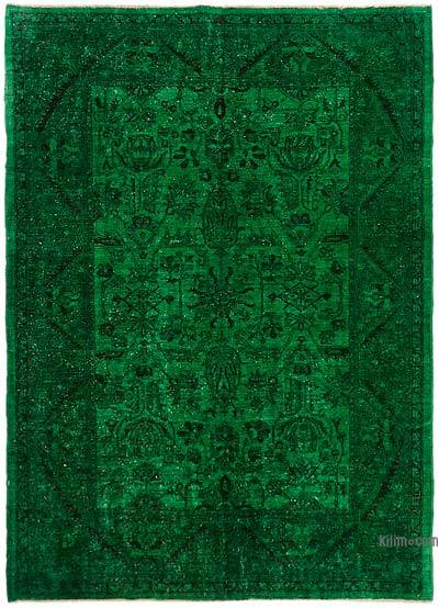 Over-dyed Vintage Hand-Knotted Oriental Rug - 6' 4" x 8' 7" (76 in. x 103 in.)