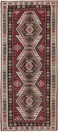 Vintage Adana Kilim Rug - 3' 10" x 8' 9" (46" x 105")