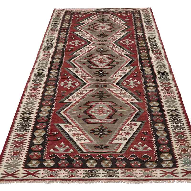 Vintage Adana Kilim Rug - 3' 10" x 8' 9" (46" x 105") - K0067019