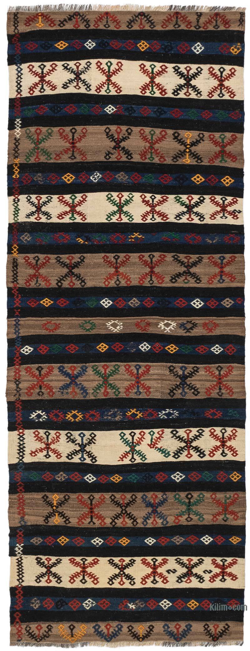 Vintage Malatya Kilim Runner - 2' 6" x 6' 5" (30" x 77") - K0067021