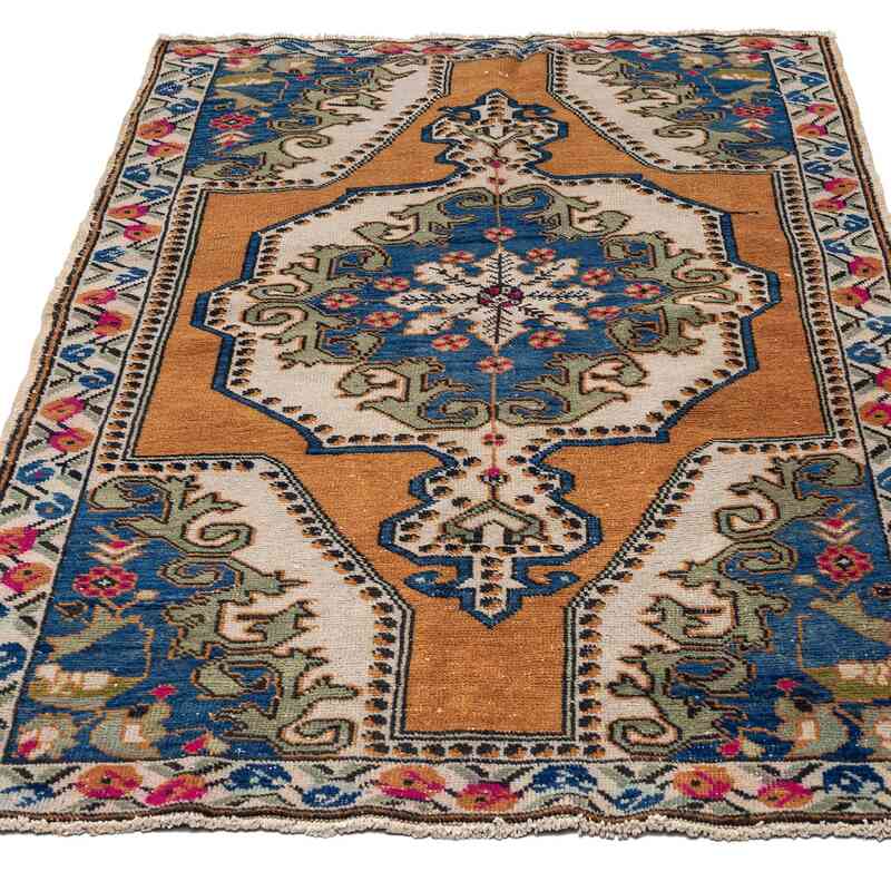 Vintage Turkish Hand-Knotted Rug - 4' 5" x 7' 4" (53" x 88") - K0067026