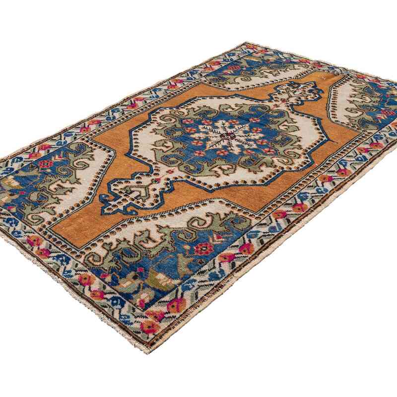 Vintage Turkish Hand-Knotted Rug - 4' 5" x 7' 4" (53" x 88") - K0067026