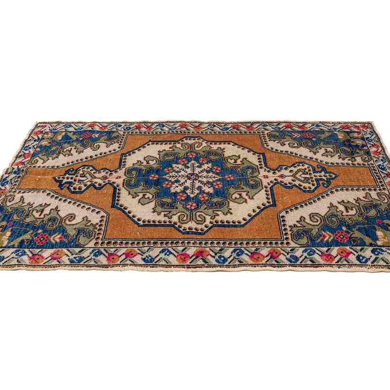 Vintage Turkish Hand-Knotted Rug - 4' 5" x 7' 4" (53" x 88") - K0067026