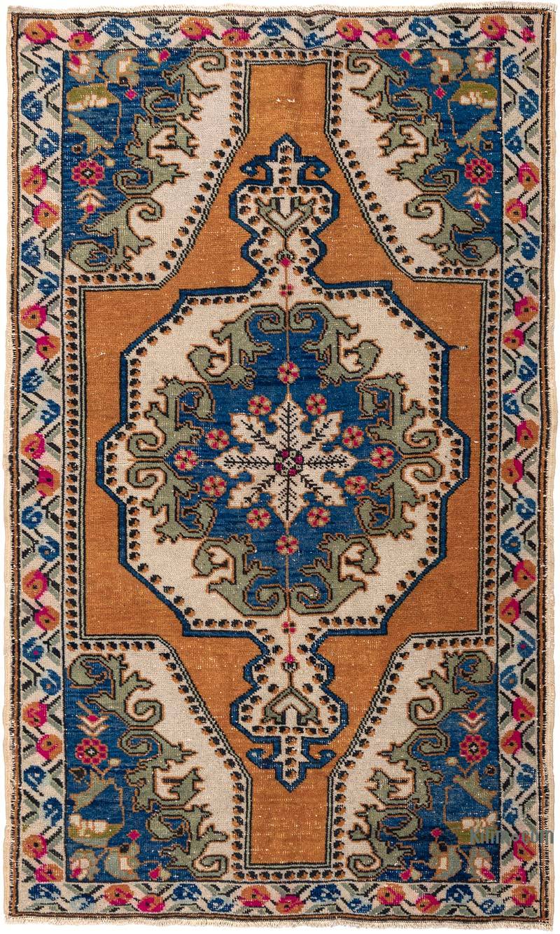 Vintage Turkish Hand-Knotted Rug - 4' 5" x 7' 4" (53" x 88") - K0067026