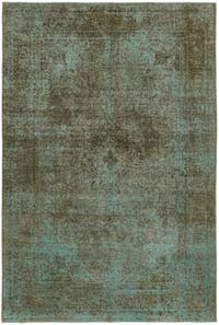 Boyalı El Dokuma Vintage Halı - 242 cm x 349 cm