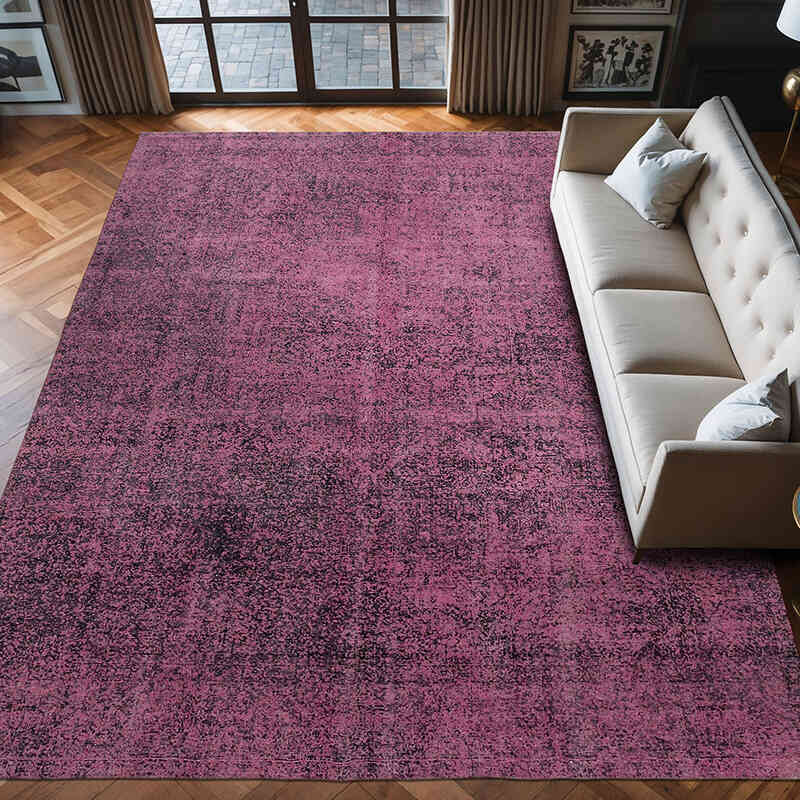 Siyah Boyalı El Dokuma Vintage Halı - 284 cm x 380 cm - K0067261