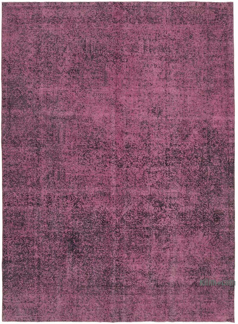Siyah Boyalı El Dokuma Vintage Halı - 284 cm x 380 cm - K0067261