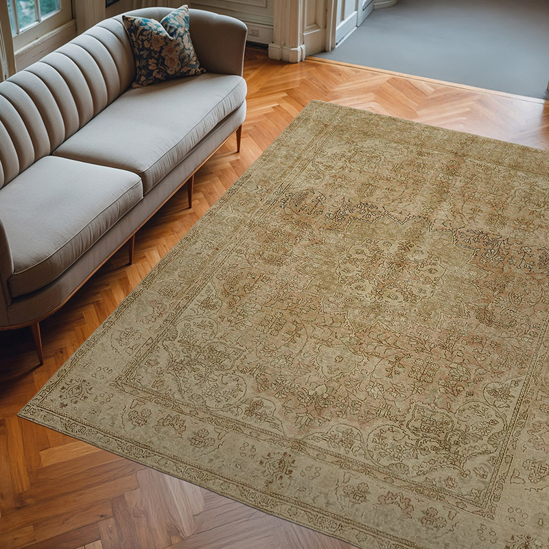 Alfombra Oriental Vintage Anudada a Mano - 259 cm x 320 cm - K0067264