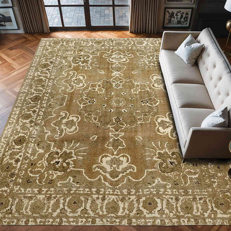 El Dokuma Vintage Halı - 303 cm x 384 cm - K0067289