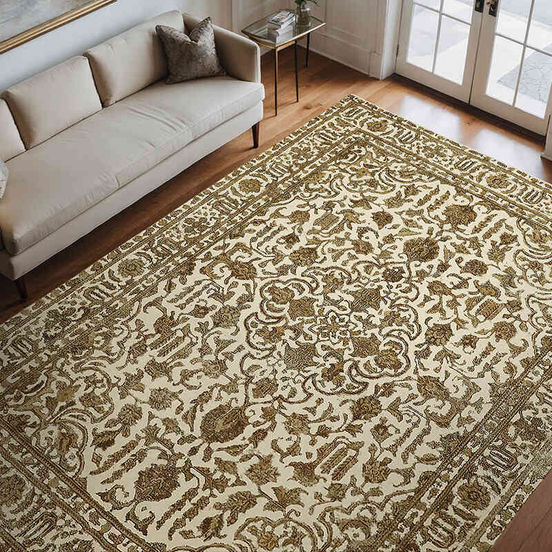 Vintage Hand-Knotted Oriental Rug - 8' 2" x 10' 10" (98" x 130") - K0067306