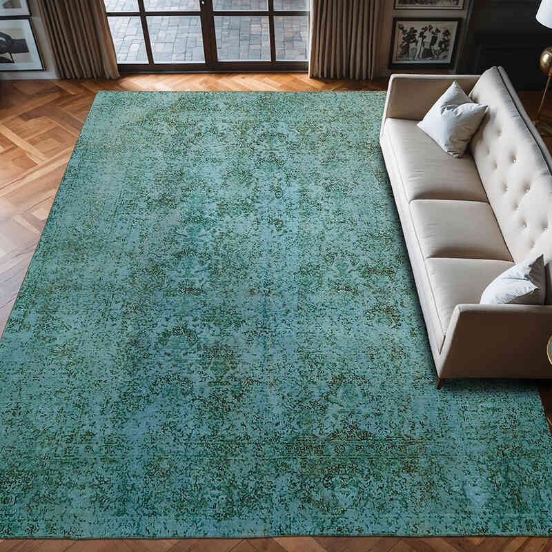 Boyalı El Dokuma Vintage Halı - 284 cm x 372 cm - K0067318
