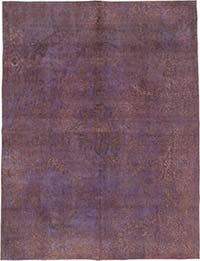 Over-dyed Vintage Hand-Knotted Oriental Rug - 9' 8" x 12' 8" (116" x 152")