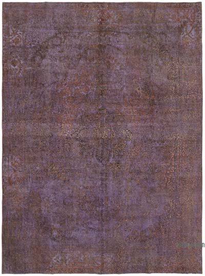 Boyalı El Dokuma Vintage Halı - 295 cm x 387 cm