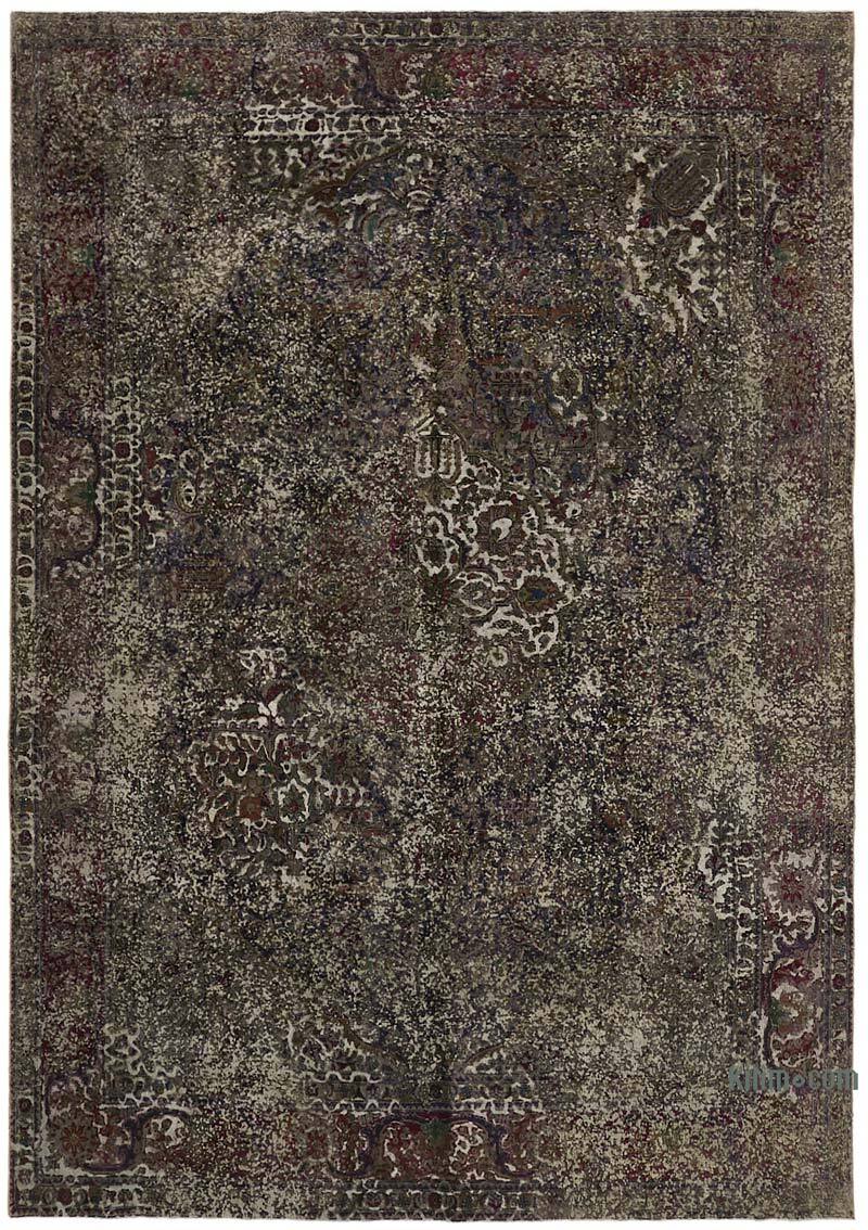 Boyalı El Dokuma Vintage Halı - 251 cm x 345 cm - K0067325