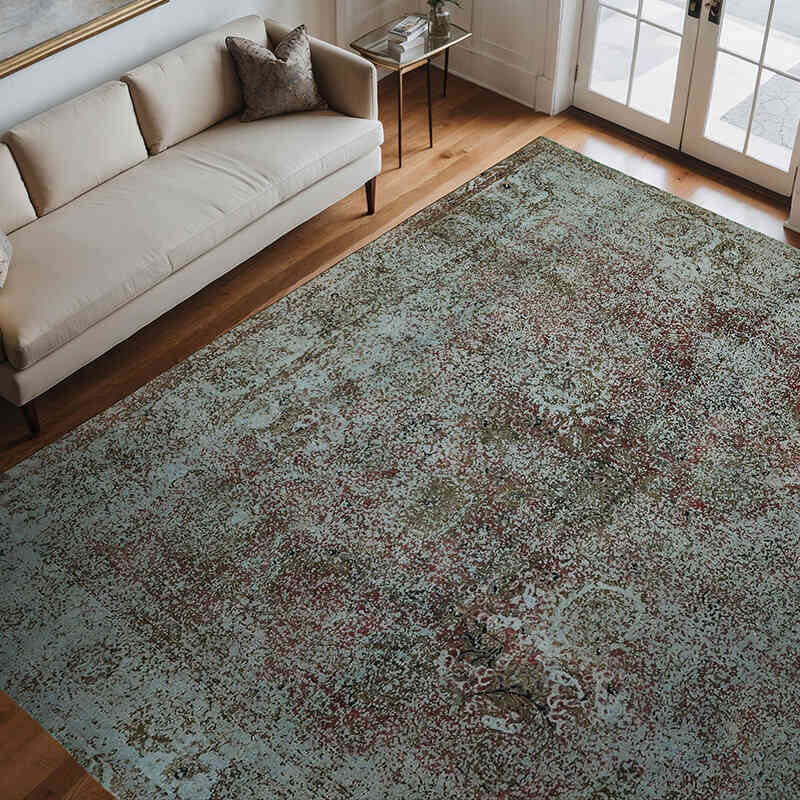 Alfombra Turca Vintage Sobre-teñida - 331 cm x 331 cm - K0067329