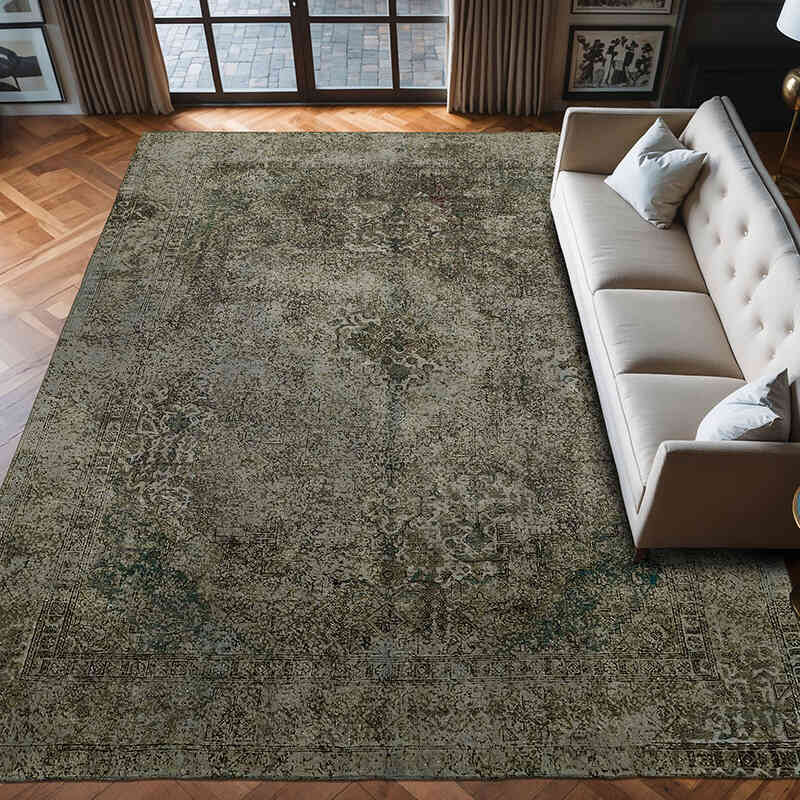 Alfombra Turca Vintage Sobre-teñida - 295 cm x 387 cm - K0067332
