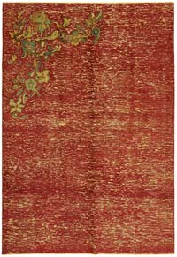 Boyalı El Dokuma Vintage Halı - 234 cm x 330 cm