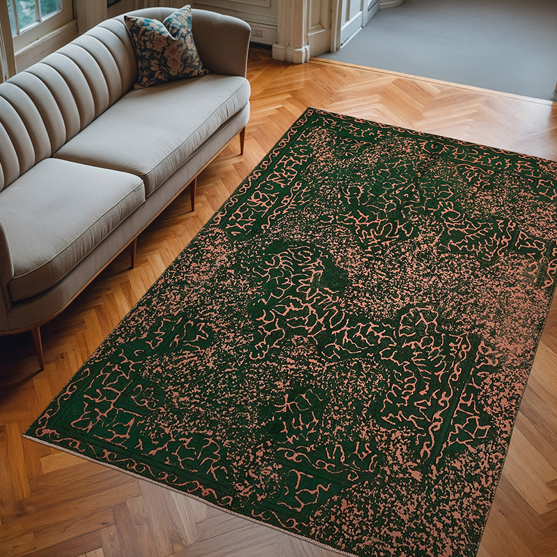 Over-dyed Vintage Hand-Knotted Oriental Rug - 6' 6" x 9' 9" (78" x 117") - K0067336