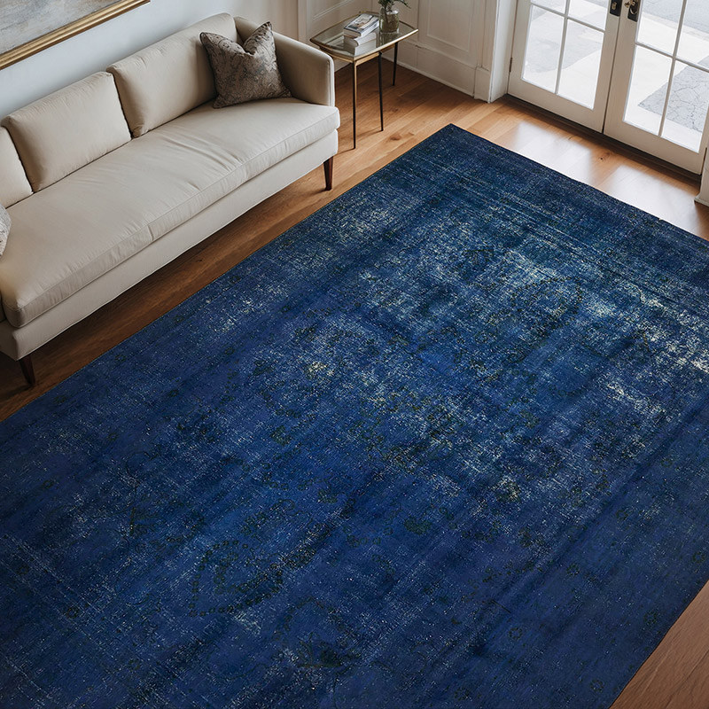 Over-dyed Vintage Hand-Knotted Oriental Rug - 8'  x 10' 10" (96" x 130") - K0067340
