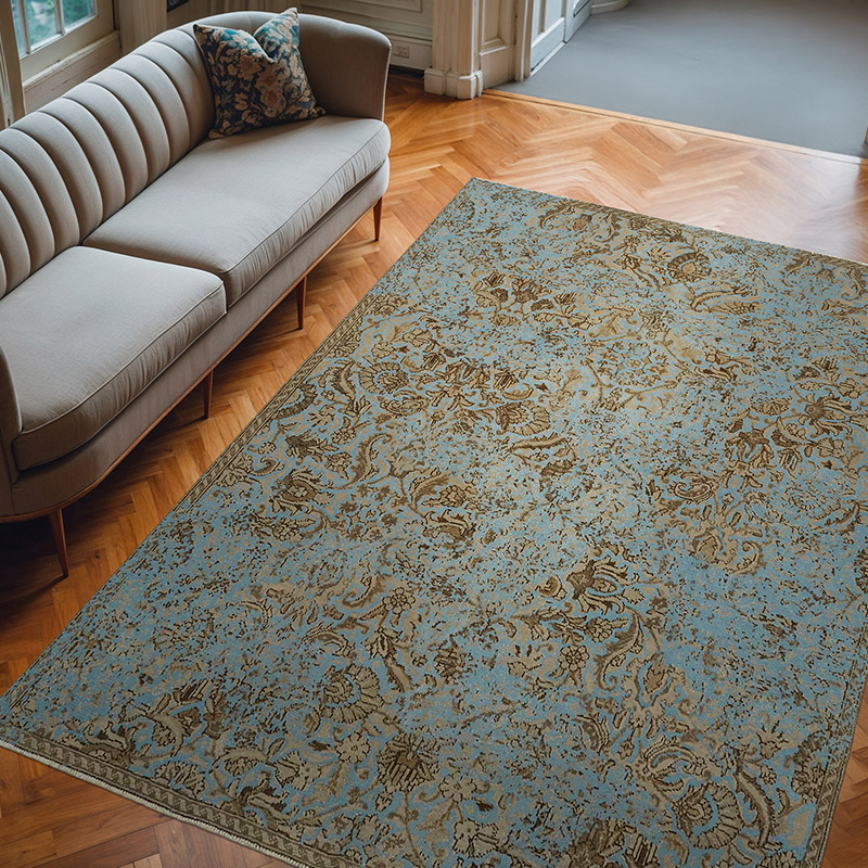 Alfombra Turca Vintage Sobre-teñida - 203 cm x 273 cm - K0067344