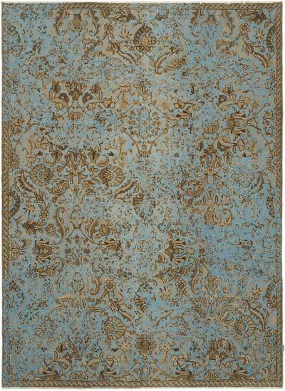 Boyalı El Dokuma Vintage Halı - 203 cm x 273 cm